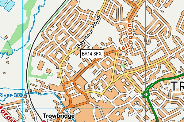 BA14 8FX map - OS VectorMap District (Ordnance Survey)