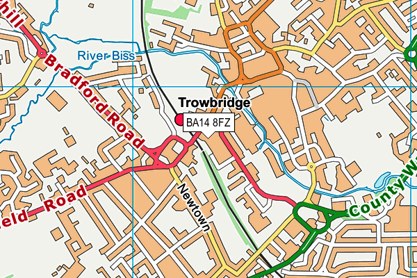 BA14 8FZ map - OS VectorMap District (Ordnance Survey)