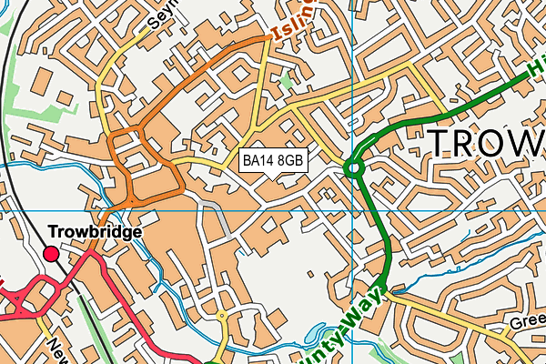 BA14 8GB map - OS VectorMap District (Ordnance Survey)