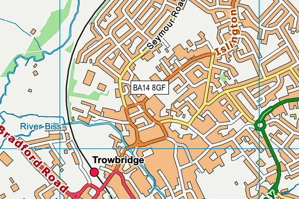 BA14 8GF map - OS VectorMap District (Ordnance Survey)