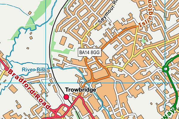 BA14 8GG map - OS VectorMap District (Ordnance Survey)