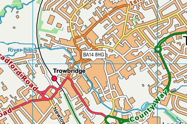 BA14 8HG map - OS VectorMap District (Ordnance Survey)