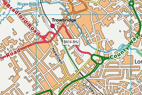 BA14 8HJ map - OS VectorMap District (Ordnance Survey)