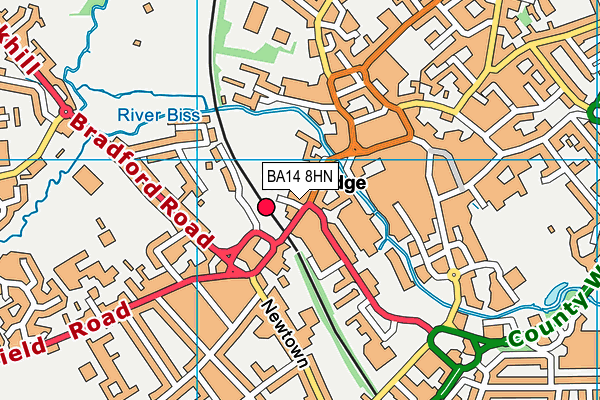 BA14 8HN map - OS VectorMap District (Ordnance Survey)