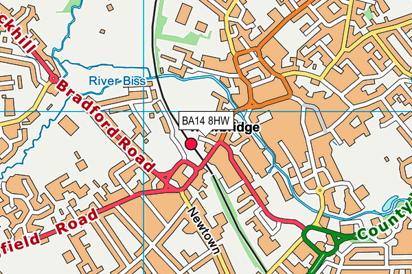 BA14 8HW map - OS VectorMap District (Ordnance Survey)