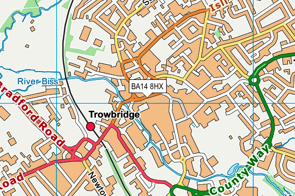 BA14 8HX map - OS VectorMap District (Ordnance Survey)