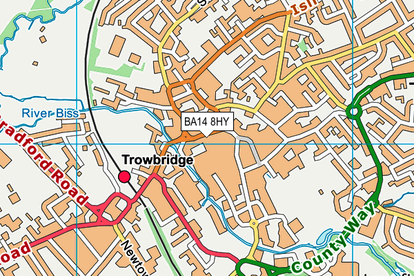 BA14 8HY map - OS VectorMap District (Ordnance Survey)