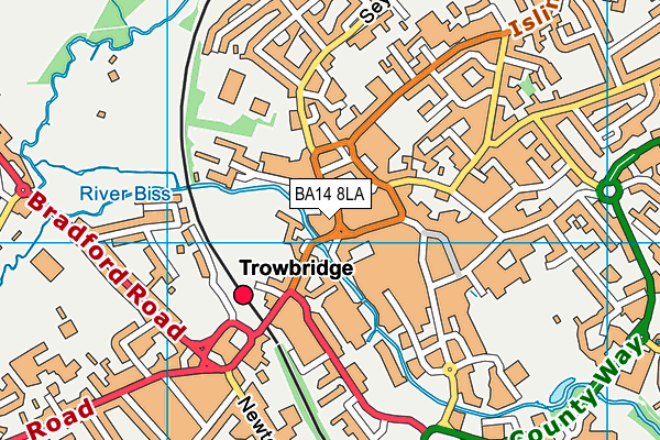 BA14 8LA map - OS VectorMap District (Ordnance Survey)