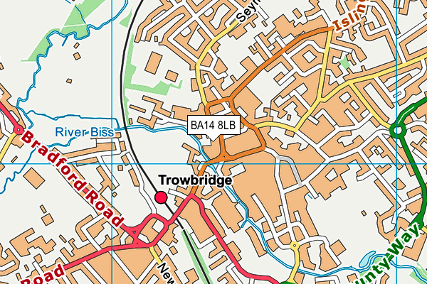 BA14 8LB map - OS VectorMap District (Ordnance Survey)