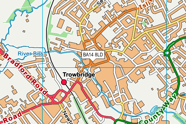 BA14 8LD map - OS VectorMap District (Ordnance Survey)