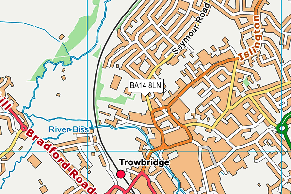 BA14 8LN map - OS VectorMap District (Ordnance Survey)