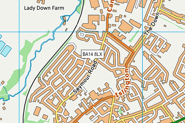 Seymour Playing Fields map (BA14 8LX) - OS VectorMap District (Ordnance Survey)