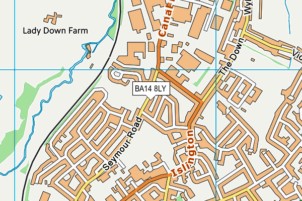 BA14 8LY map - OS VectorMap District (Ordnance Survey)