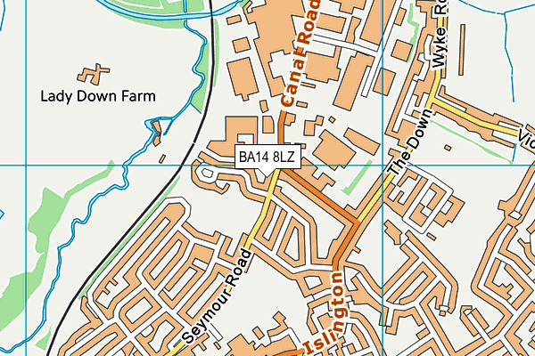 BA14 8LZ map - OS VectorMap District (Ordnance Survey)