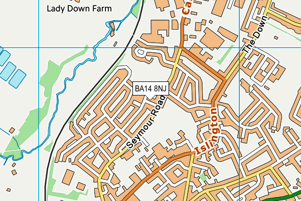 BA14 8NJ map - OS VectorMap District (Ordnance Survey)