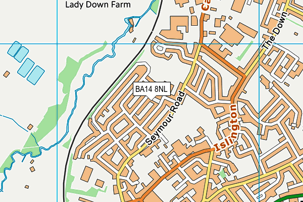 BA14 8NL map - OS VectorMap District (Ordnance Survey)
