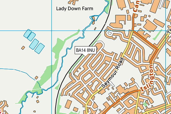 BA14 8NU map - OS VectorMap District (Ordnance Survey)
