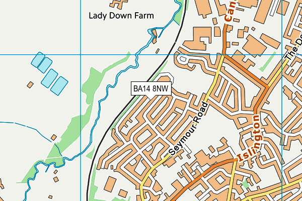 BA14 8NW map - OS VectorMap District (Ordnance Survey)