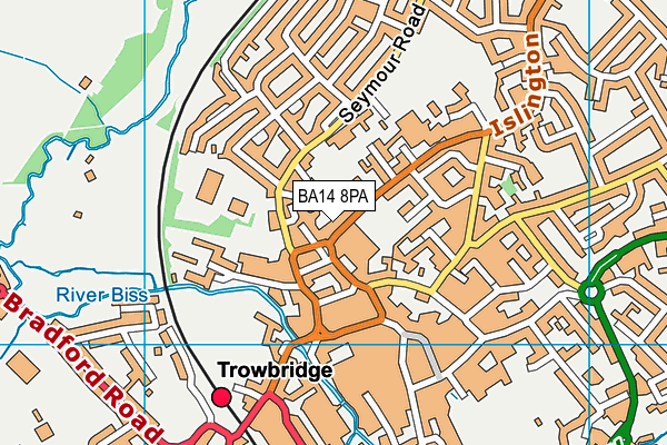 BA14 8PA map - OS VectorMap District (Ordnance Survey)