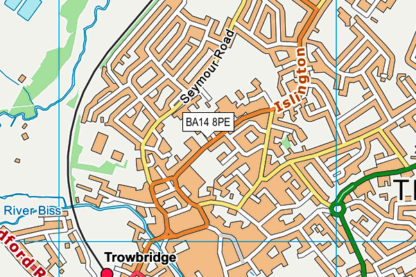 BA14 8PE map - OS VectorMap District (Ordnance Survey)