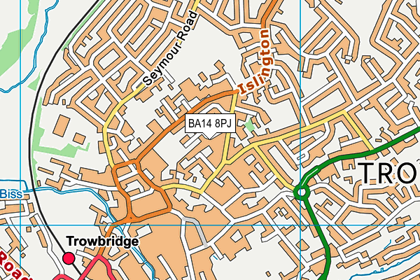 BA14 8PJ map - OS VectorMap District (Ordnance Survey)