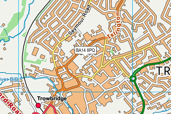 BA14 8PQ map - OS VectorMap District (Ordnance Survey)