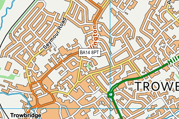 BA14 8PT map - OS VectorMap District (Ordnance Survey)