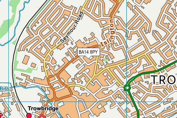 BA14 8PY map - OS VectorMap District (Ordnance Survey)