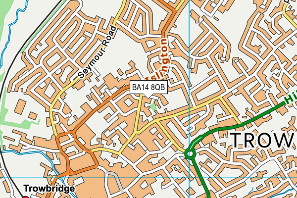 BA14 8QB map - OS VectorMap District (Ordnance Survey)