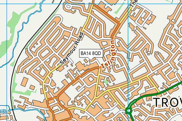 BA14 8QD map - OS VectorMap District (Ordnance Survey)