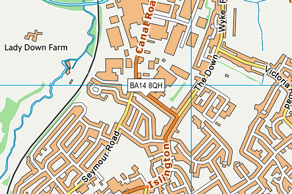 BA14 8QH map - OS VectorMap District (Ordnance Survey)