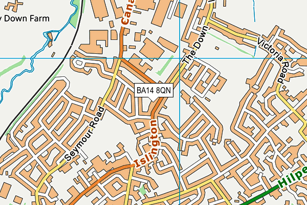 BA14 8QN map - OS VectorMap District (Ordnance Survey)