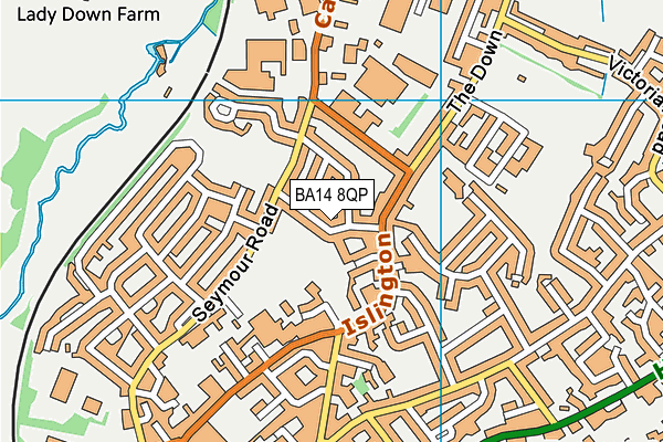 BA14 8QP map - OS VectorMap District (Ordnance Survey)