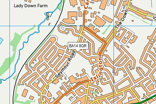 BA14 8QR map - OS VectorMap District (Ordnance Survey)