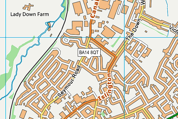 BA14 8QT map - OS VectorMap District (Ordnance Survey)