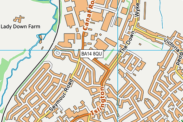 BA14 8QU map - OS VectorMap District (Ordnance Survey)