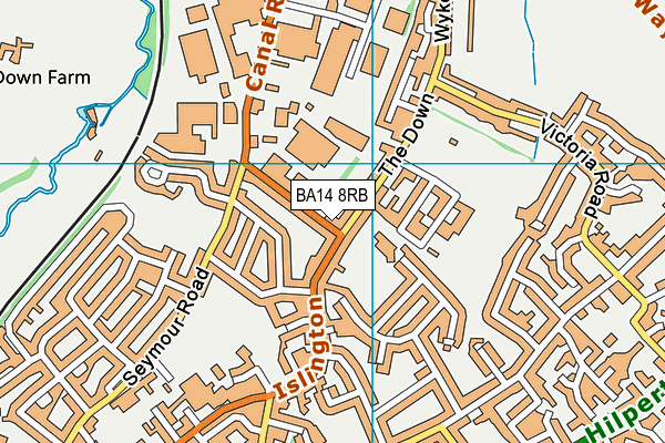 BA14 8RB map - OS VectorMap District (Ordnance Survey)