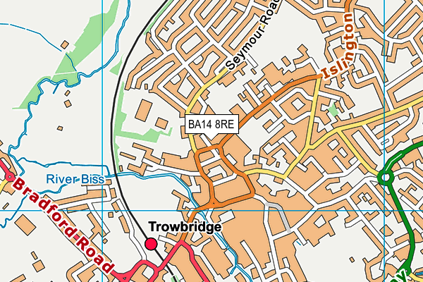 BA14 8RE map - OS VectorMap District (Ordnance Survey)