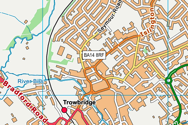 BA14 8RF map - OS VectorMap District (Ordnance Survey)