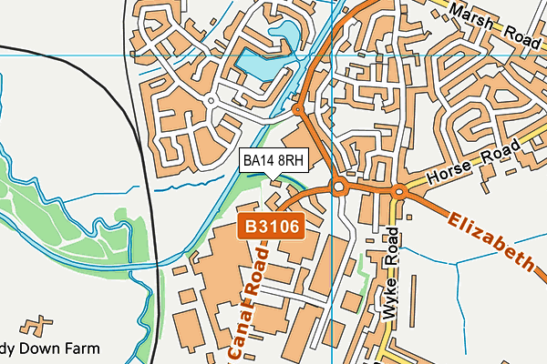 BA14 8RH map - OS VectorMap District (Ordnance Survey)