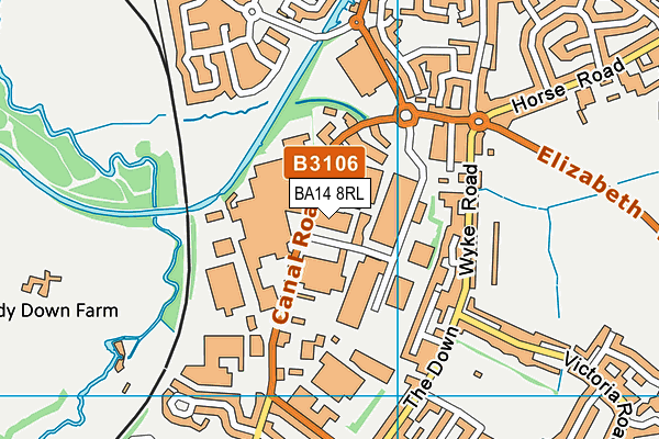 BA14 8RL map - OS VectorMap District (Ordnance Survey)