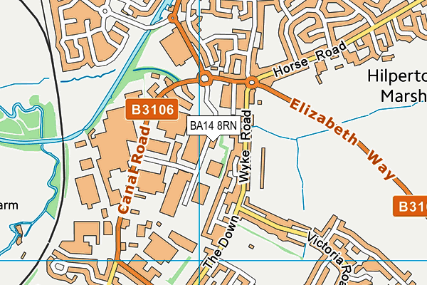 BA14 8RN map - OS VectorMap District (Ordnance Survey)