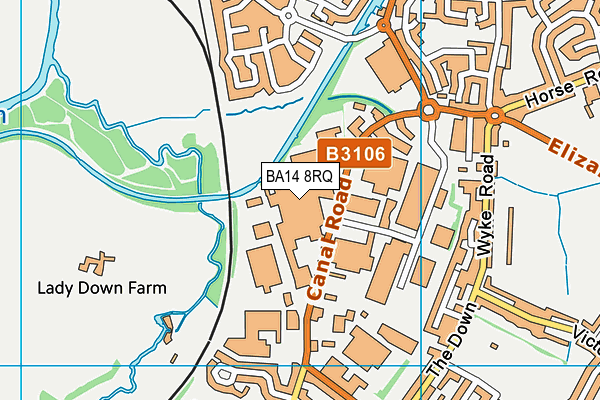 BA14 8RQ map - OS VectorMap District (Ordnance Survey)