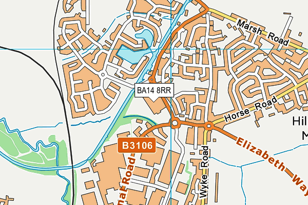 BA14 8RR map - OS VectorMap District (Ordnance Survey)