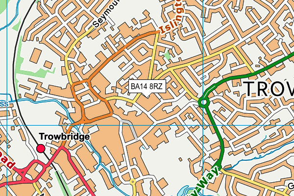 BA14 8RZ map - OS VectorMap District (Ordnance Survey)