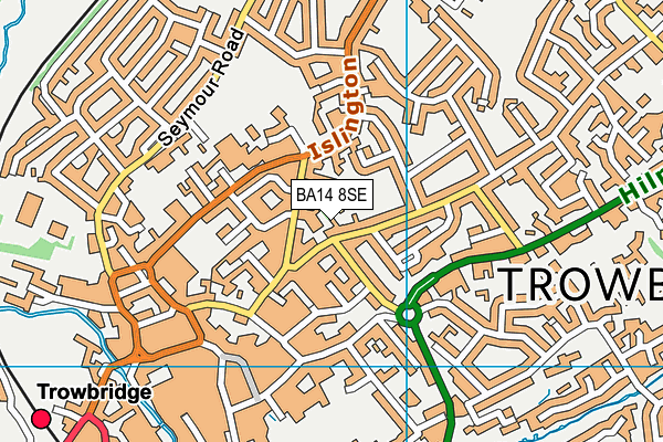 BA14 8SE map - OS VectorMap District (Ordnance Survey)