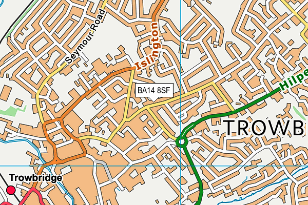 BA14 8SF map - OS VectorMap District (Ordnance Survey)