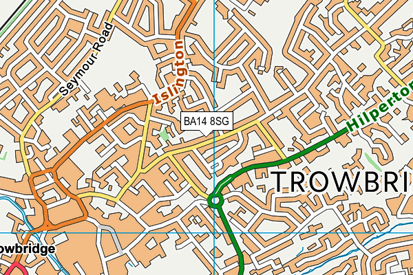 BA14 8SG map - OS VectorMap District (Ordnance Survey)