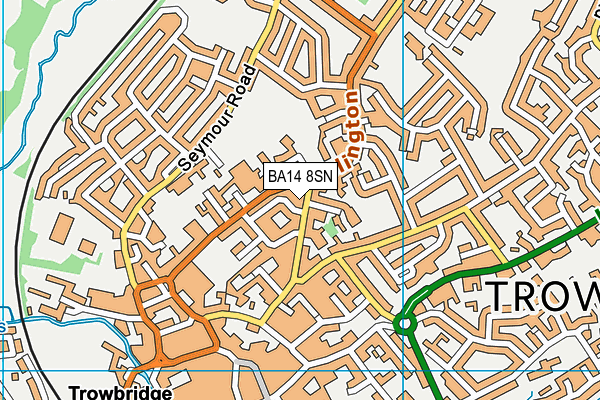 BA14 8SN map - OS VectorMap District (Ordnance Survey)