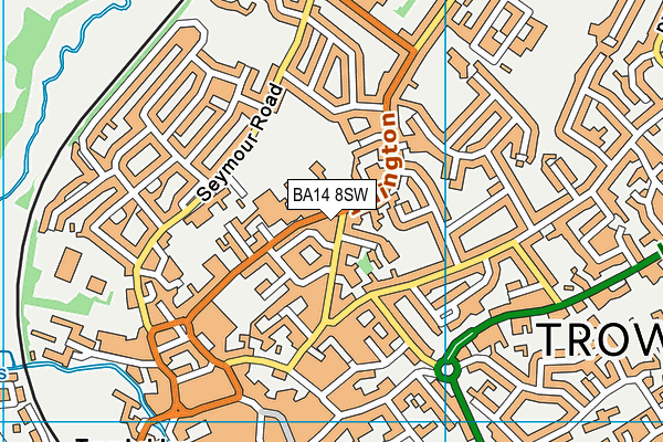 BA14 8SW map - OS VectorMap District (Ordnance Survey)